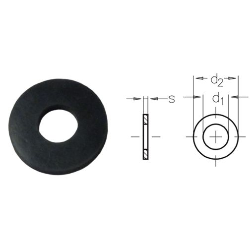 M6-19-2.5 Black Neoprene Washer - 172.380.825