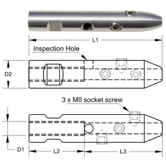 母头-SS-6-M8-80-RH-DIY