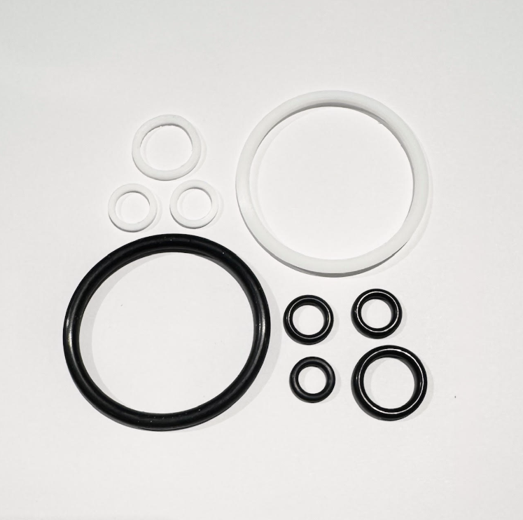 Spares kit Piston Seals for YCP-120C Hydraulic swaging tool . Consisting of 2 x Black back up seal, 2 x white O rings .