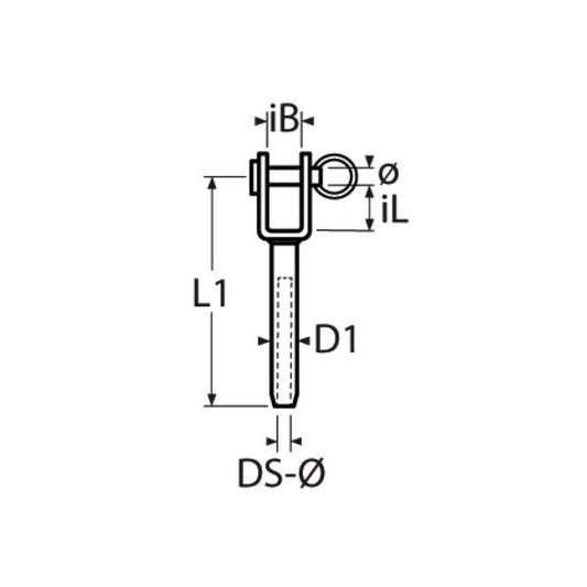 Stainless Swage Jaw Terminals Mini Type