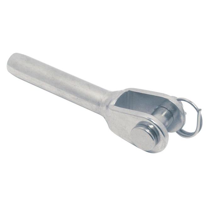 Photo of a mini swage terminal led down on a white background.