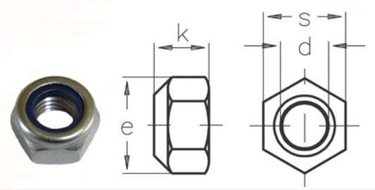 螺母-BZP-M6-NYLOC-DIN985