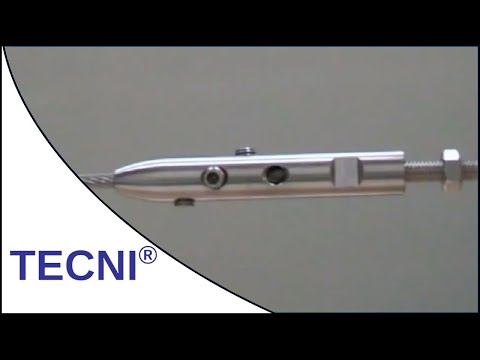 RH TECNI® Standard Balustrade Angled Runs into Metal. 3-4mm Cable. .