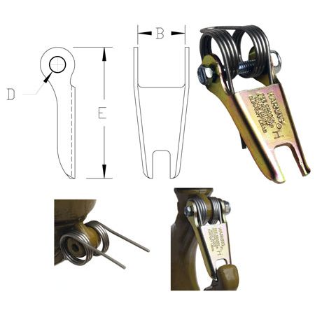 Crosby S-4320 Plated Steel Safety Latch Kit for Alloy Steel Hook with diagram on a white background.