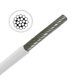 Stainless Steel PVC Coated Cable - 1x19