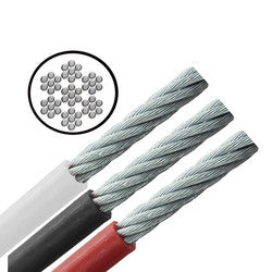 Stainless Steel PVC Coated Cable - 7x7