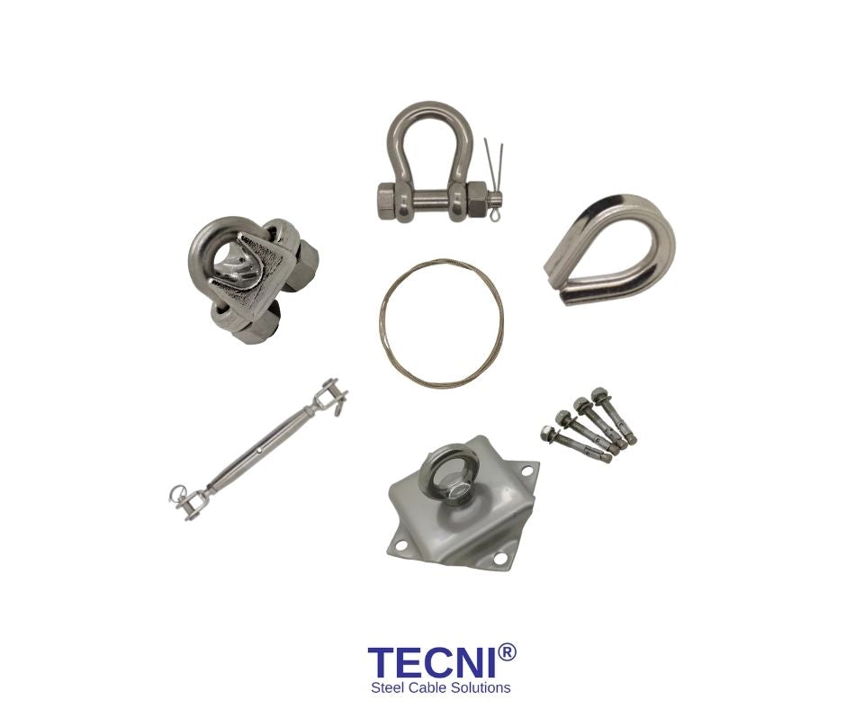 TECNI® 8mm Stainless Steel Catenary Fixings