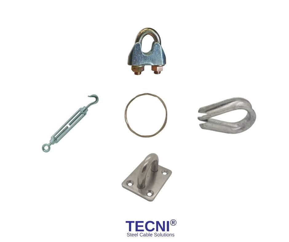 TECNI® 6mm Galvanised Catenary Fixings