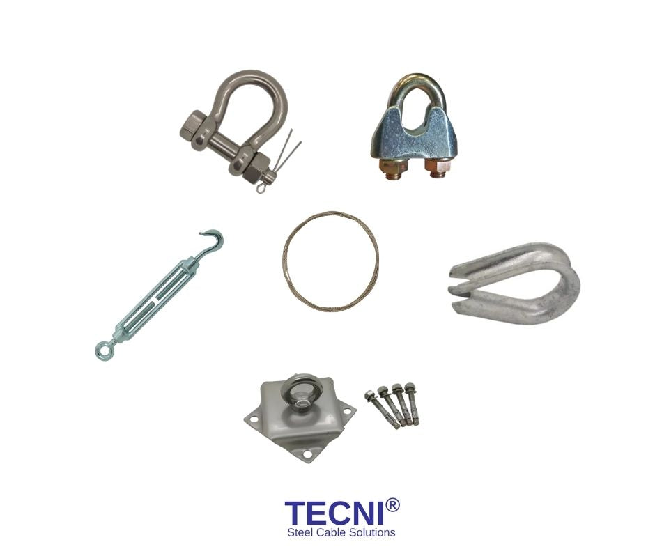 TECNI® 8mm Galvanised Catenary Fixings