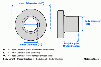 Natural Nylon Shoulder Washer 13mm x 6.5mm - 172.150.068
