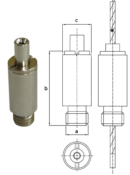 Type 18 Gripper, M8 x 5mm Gripper for use with 1.8mm cable - 193.000.005