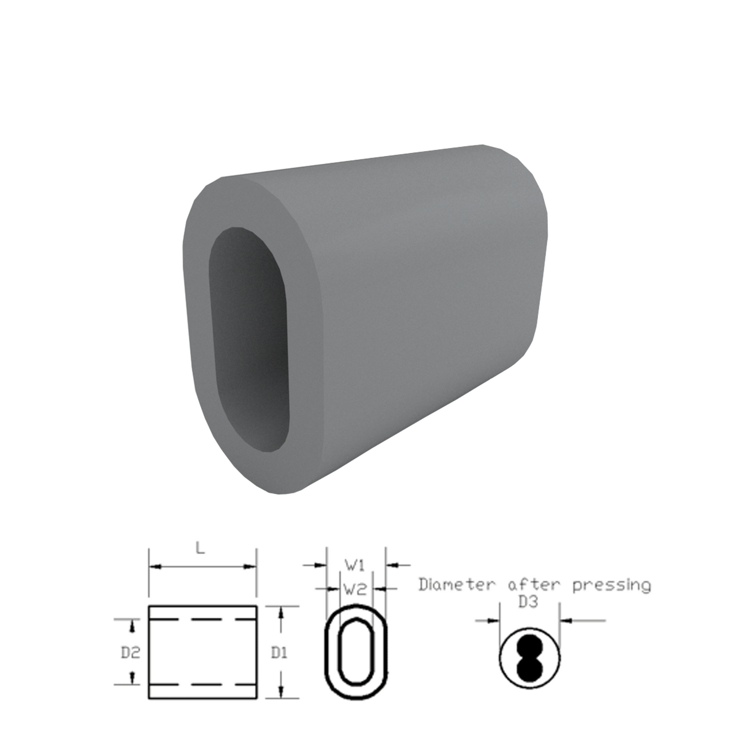 Code 1.5 TECNI Aluminium Ferrule - 200.300.015