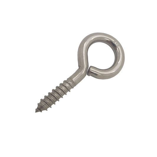 Stainless Screw Eyes with Wood Thread (Heavy Duty)