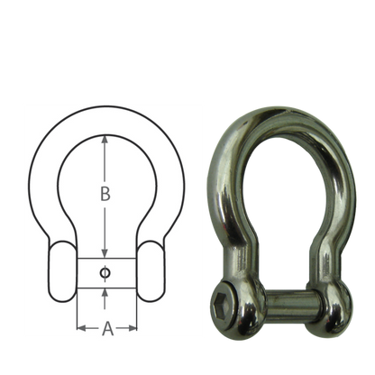 Stainless Bow Shackle Allen Pin