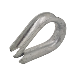 Crosby G-411 Galvanised Standard Wire Rope Thimble for 6/7mm (1/4") Wire Rope - 221.037.292