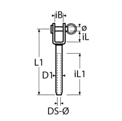 Stainless Swage Jaw Terminals Standard Type