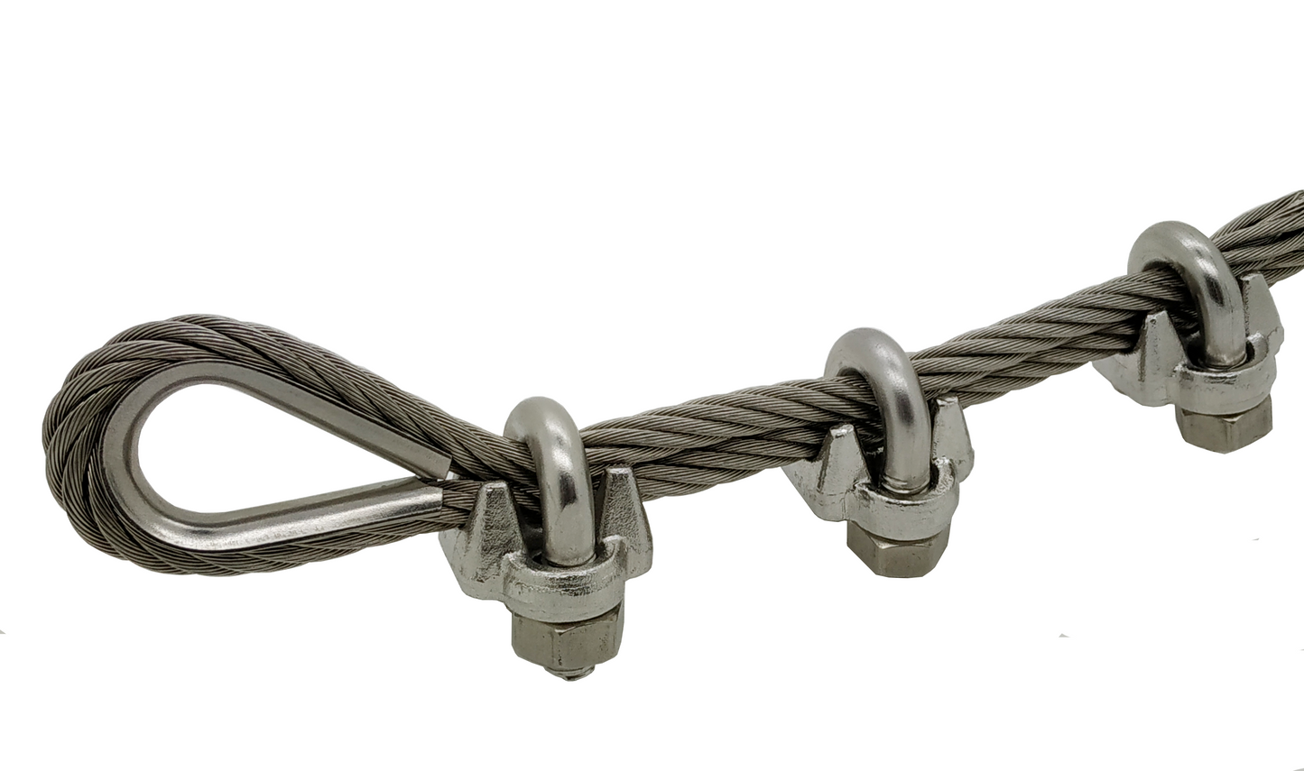 8mm Stainless Steel Wire Rope Clip/Grip - 309.010.008