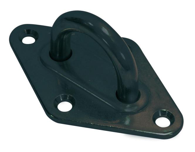 Black AISI 304 Stainless Steel 80 x 50mm Diamond Eye Plate - 208.264.208