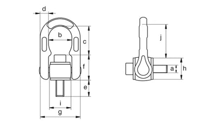 Green Pin Rotating Hoist Ring