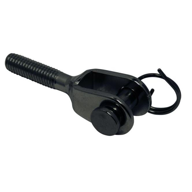 TECNI Black Stainless Steel threaded Jaw close up on  a white background