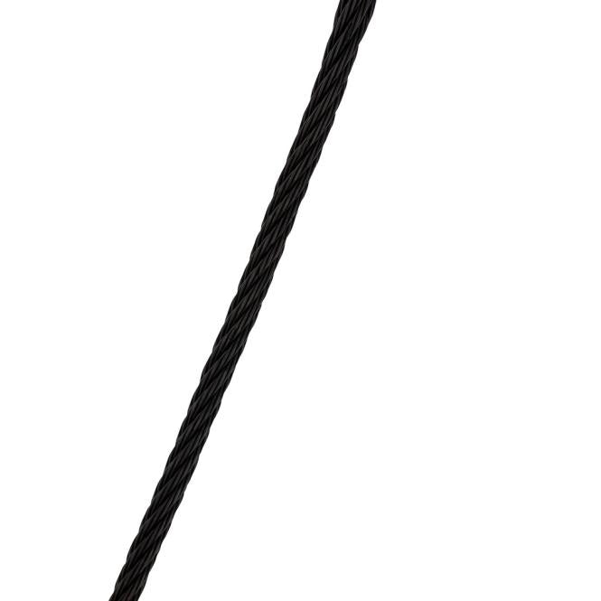 Black cable on a white background