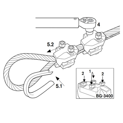 Irongrip Wire Rope Clamp BG-100