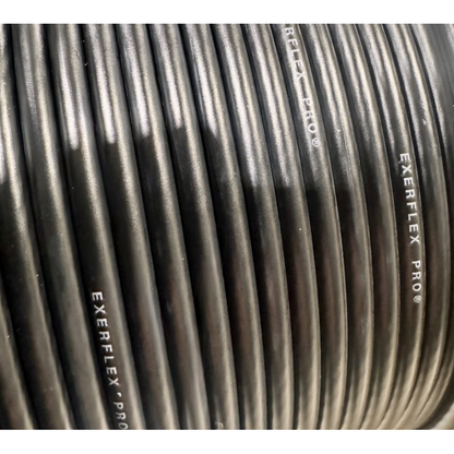 Coiled Exerflex Pro cable with visible branding.