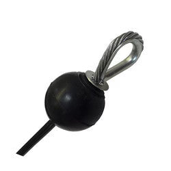 Gym Cable with a rubber shock ball and thimble eye end. TECNI 