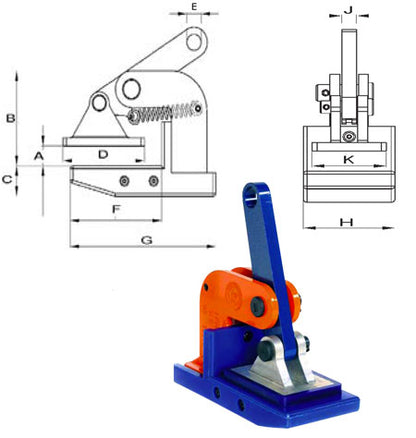 Crosby IPHNM10 Non Marking Horizontal Plate Clamp