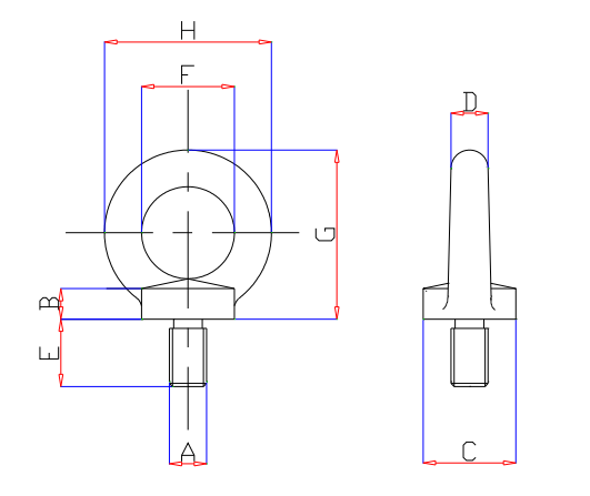 M8 A4-AISI 316L Stainless Steel Eyebolt DIN 580 Lifting Quality  WLL: 140 kgs - 308.580.008