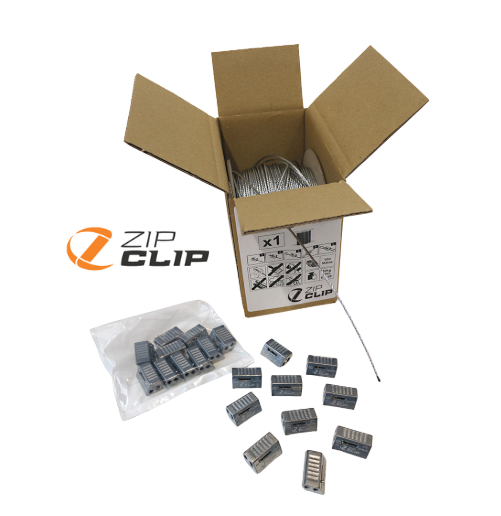 Zip-Clip Rize R100S 100m reel of Galvanised wire compatible with KL100 50KG SWL - 113.100.050 .