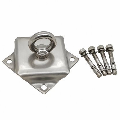 105.102.004 TECNI Stainless steel eye plate for catenary installations