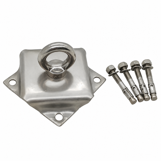 105.102.004 TECNI Stainless steel eye plate for catenary installations