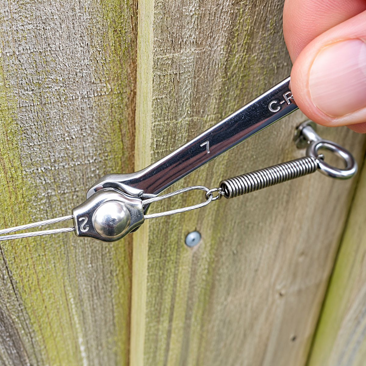 Photo of a spanner on the micro trellis showing the assembly all together
