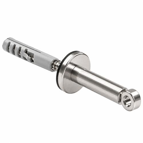 Photo of a component from TECNI trellis range, showing mini pro eye trellis fitting on a white background. 