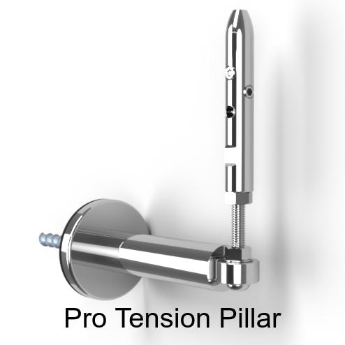 Photo of a pro trellis tension pillar by TECNI on a white background with a description