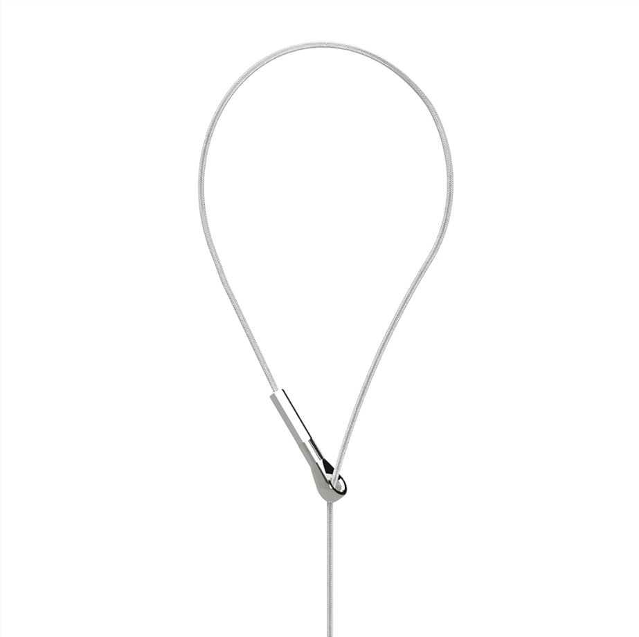 Photo showing different components of a ziplock suspension system on a white background. 