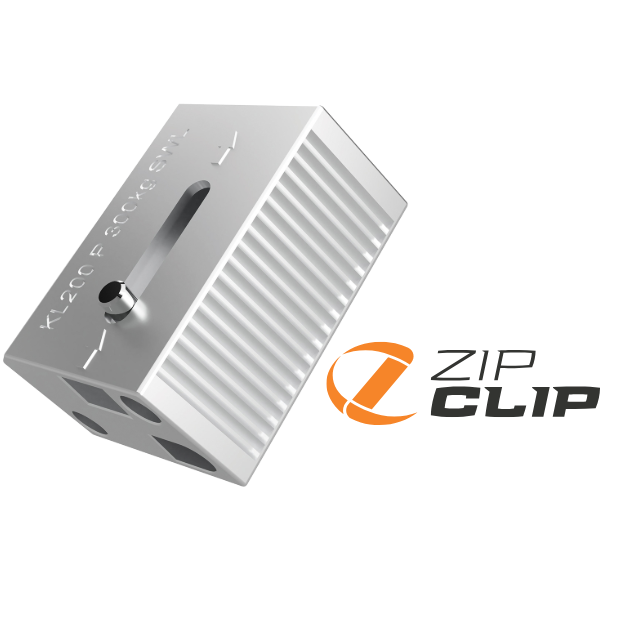 Photo of a Zip Clip Kwik Loc KL200 on a white background with wording detailing the branding of the product.