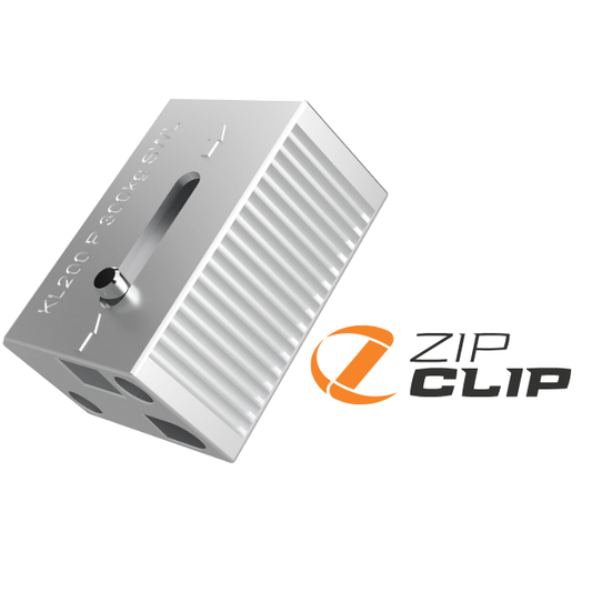 Photo of a Zip Clip Kwik Loc KL200 on a white background with wording detailing the branding of the product.