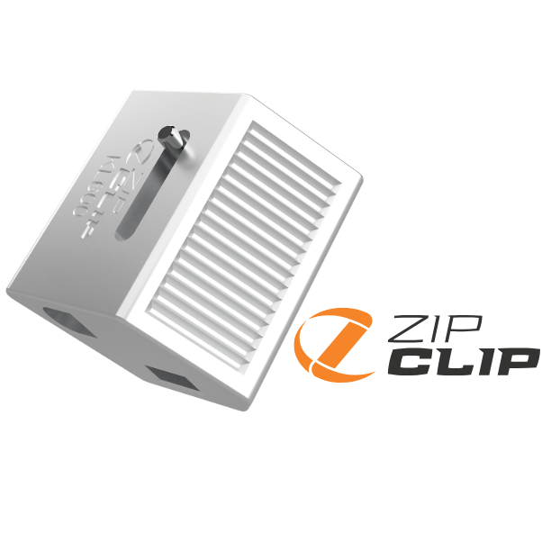 Photo of Zip Clip Kwik Loc KL600 on a white background with writing showing the branding of the product. 