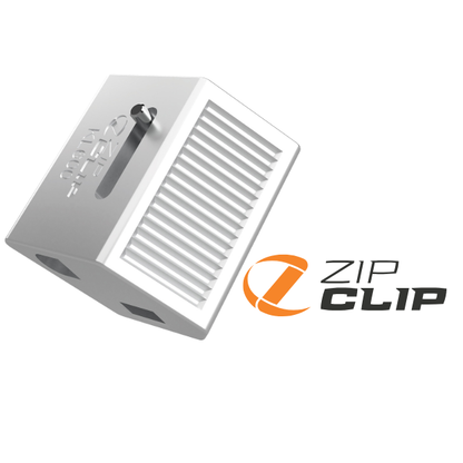 Photo of Zip Clip Kwik Loc KL600 on a white background with writing showing the branding of the product. 