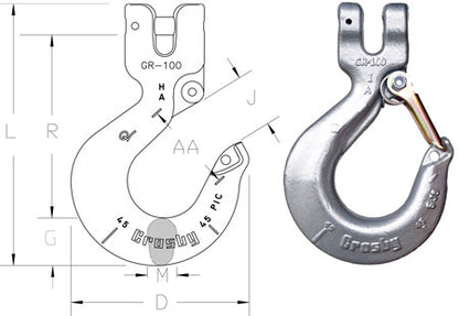 Crosby L-1339 Clevis Sling Hook