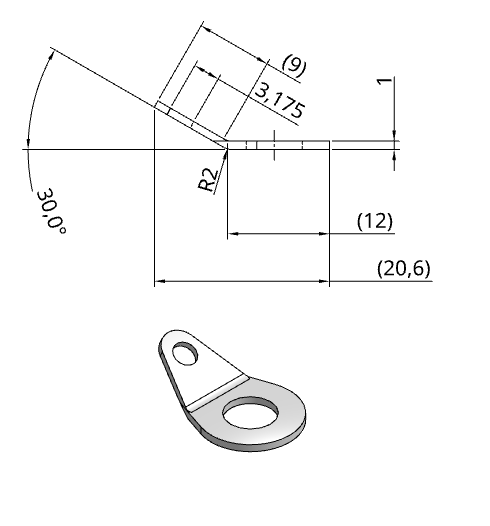 TAB-挂绳-SS-6.35MM-30-DEG