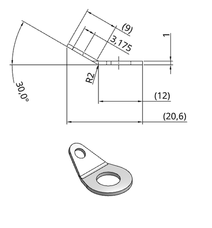 TAB-挂绳-SS-6.35MM-30-DEG