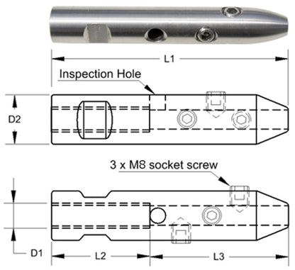 FEMALE-SS-6-M8-80-LH-DIY