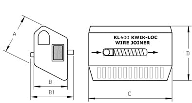 Kwik-Loc KL600 Cable Grip for 6mm Cable Max Suspension WLL 500 kgs - 113.060.060