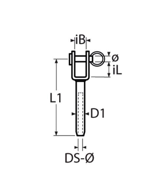 Stainless Swage Jaw Terminals Mini Type