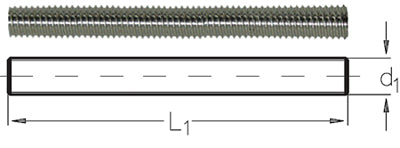 STUD-SS-M6-RH-100MM