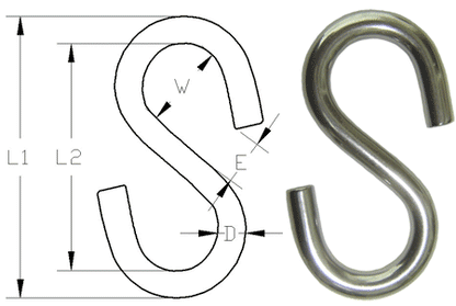 Stainless Steel S Hooks